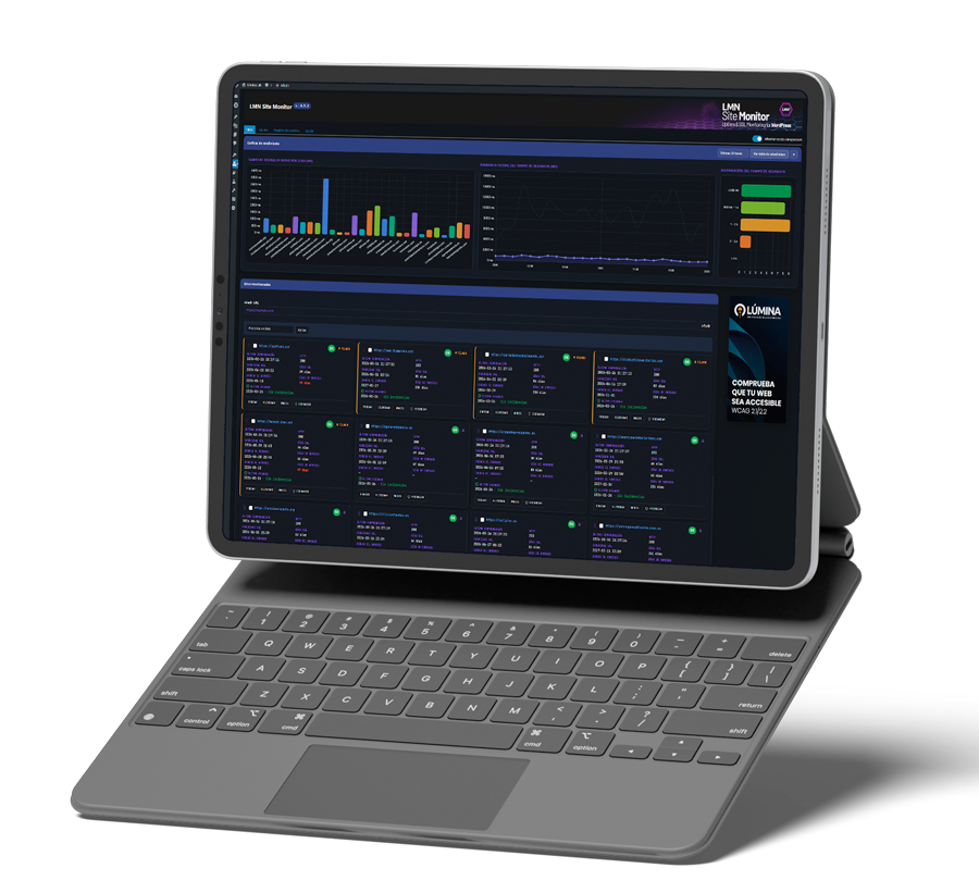 LMN Site Monitor dashboard preview