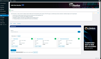 LMN Site Monitor screenshot