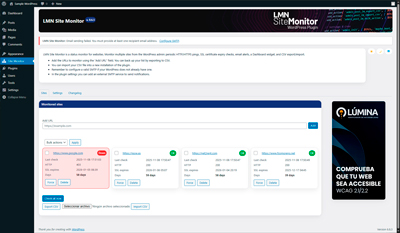 LMN Site Monitor screenshot