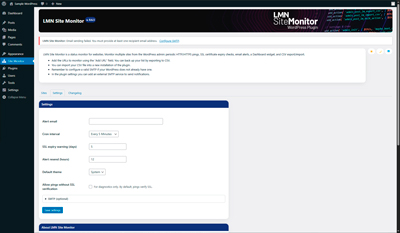 LMN Site Monitor screenshot